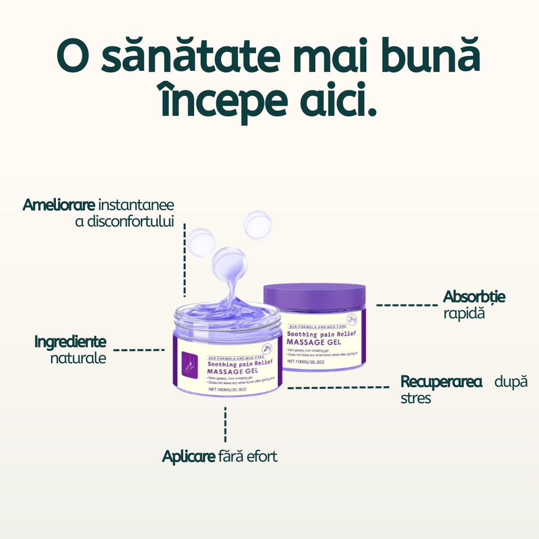 xMonth® Gel de Masaj Premium – Relaxare și Ușurare Rapidă a Durerilor Articulare