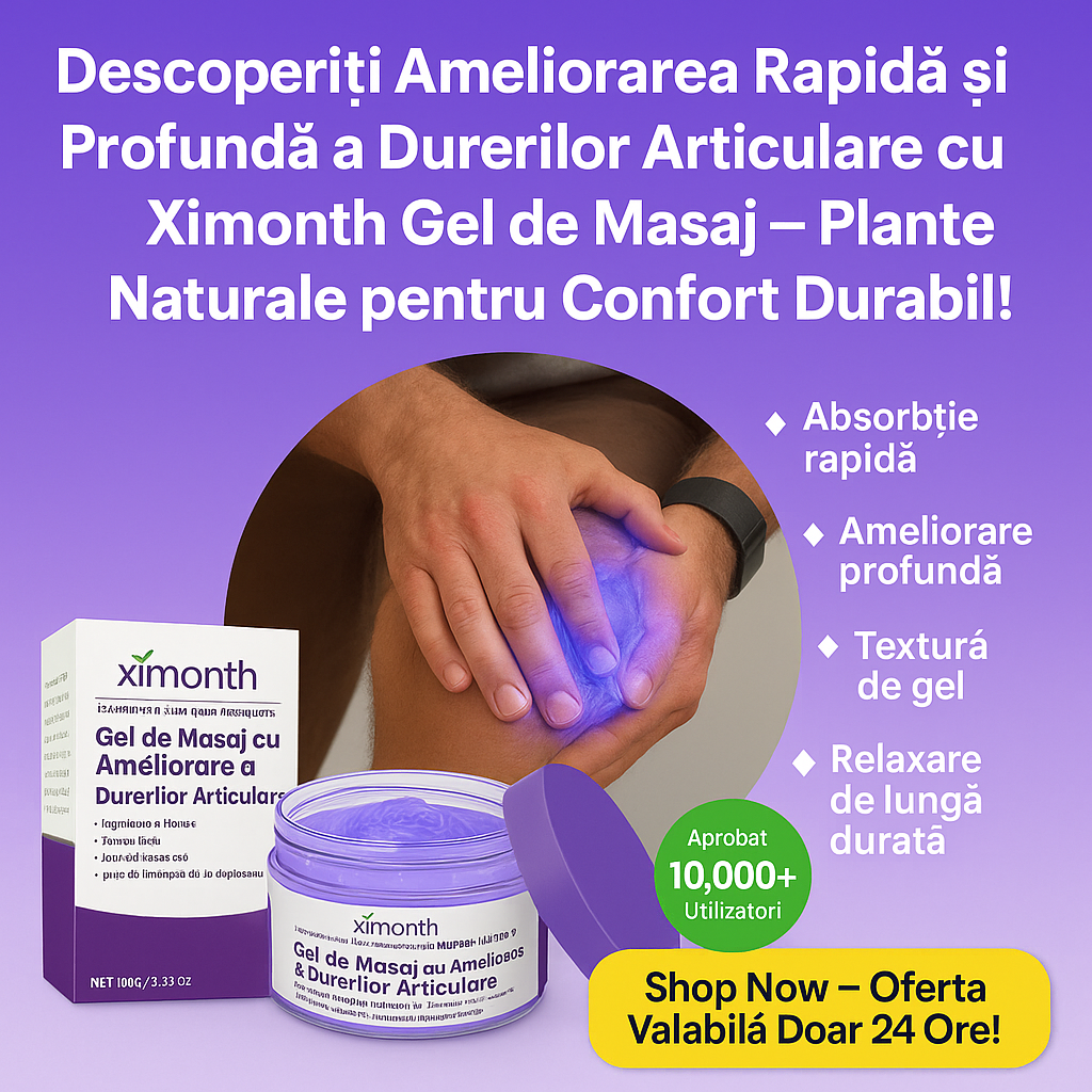xMonth® Gel de Masaj Premium – Relaxare și Ușurare Rapidă a Durerilor Articulare